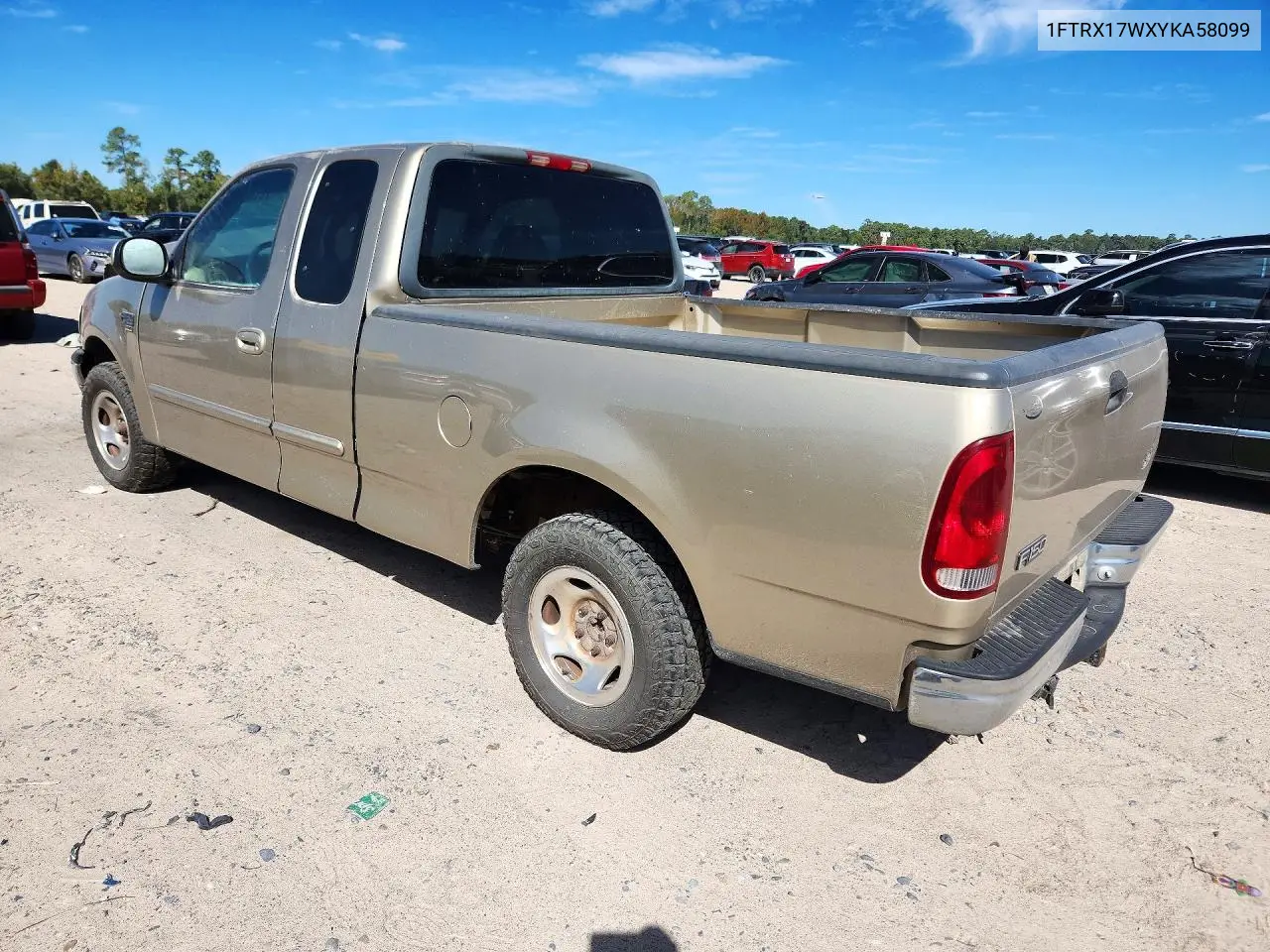 2000 FORD F-150 VIN 1FTRX17WXYKA58099 — фото 2