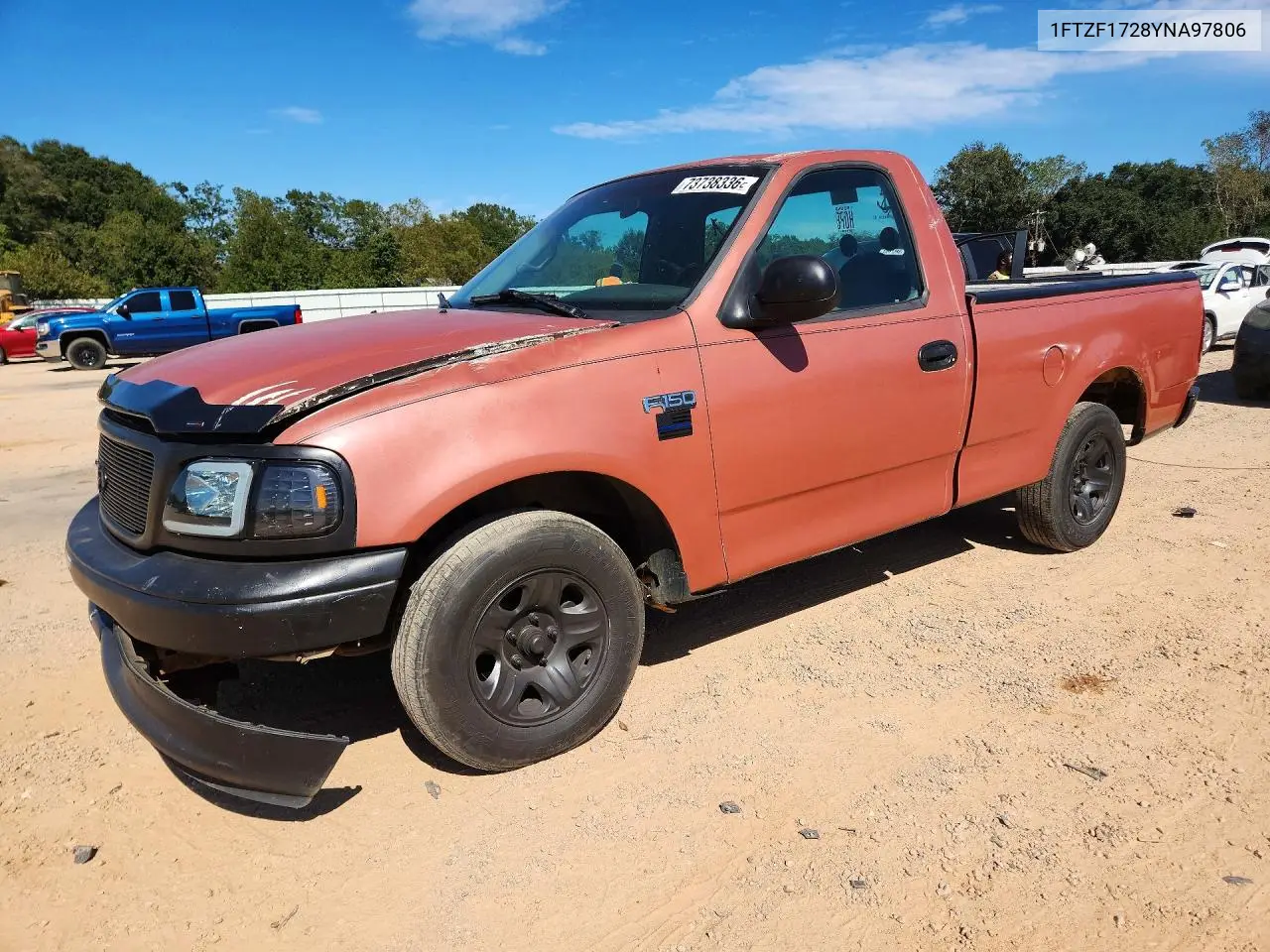 FORD F-150 2000, VIN 1FTZF1728YNA97806