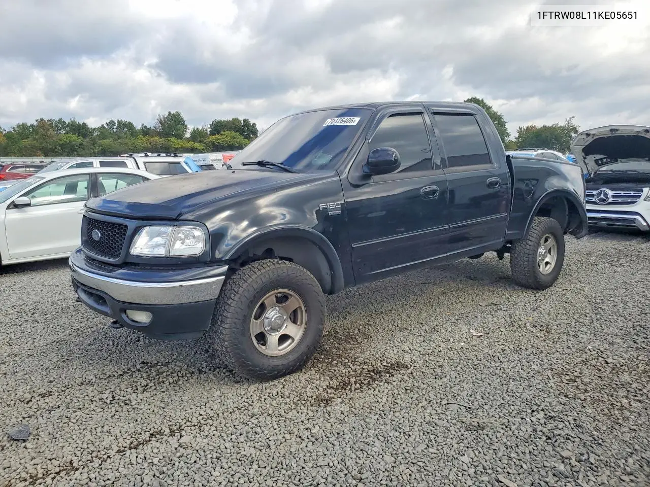 FORD F-150 2001, VIN 1FTRW08L11KE05651