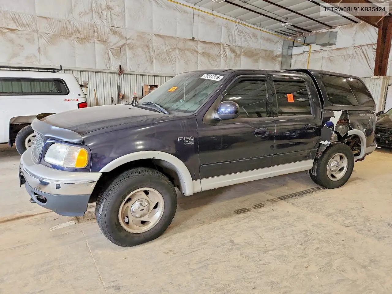 FORD F-150 2001, VIN 1FTRW08L91KB35424