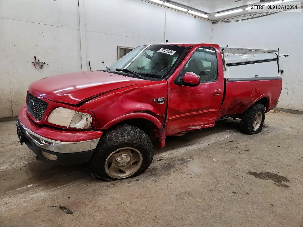 FORD F-150 2001, VIN 2FTRF18L91CA12894