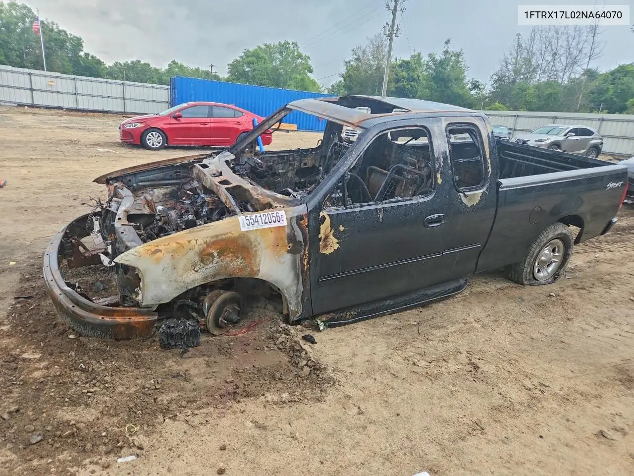 FORD F-150 2002, VIN 1FTRX17L02NA64070