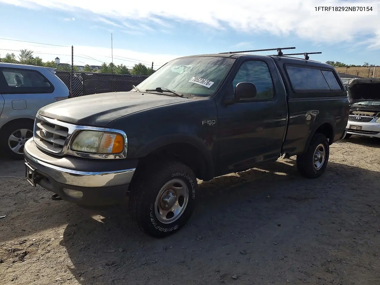 FORD F-150 2002, VIN 1FTRF18292NB70154