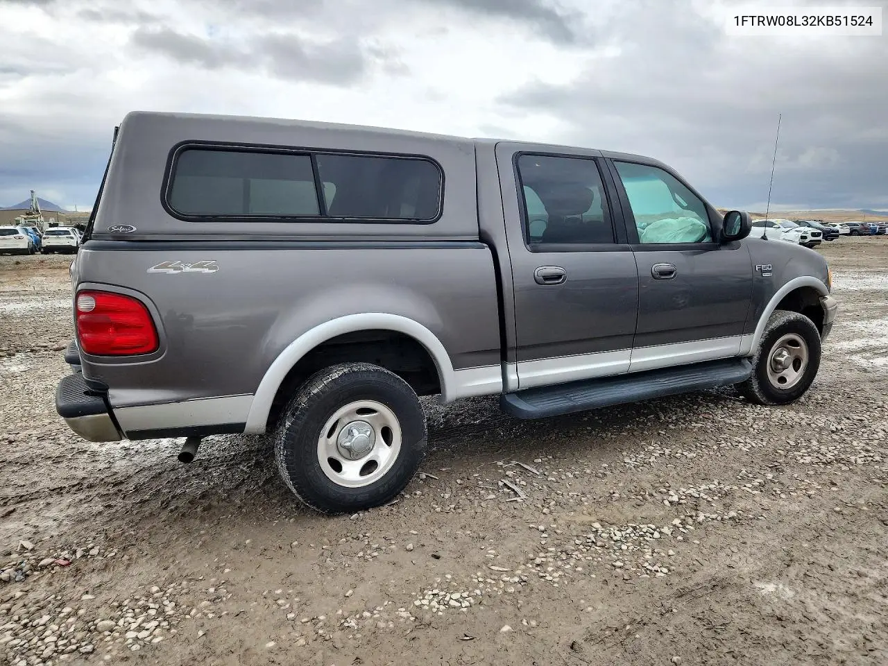 2002 FORD F-150 VIN 1FTRW08L32KB51524 — фото 3