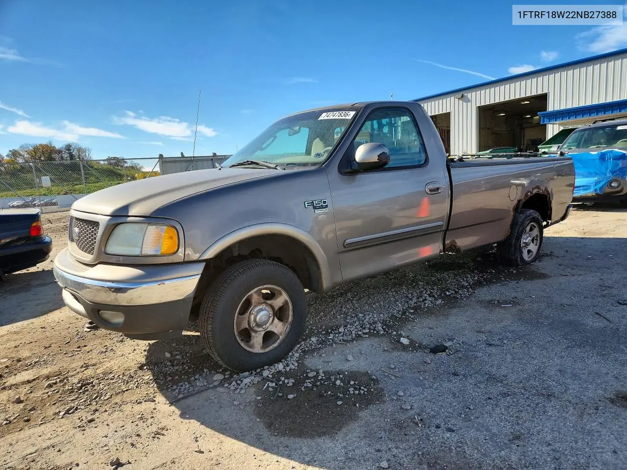 FORD F-150 2002, VIN 1FTRF18W22NB27388
