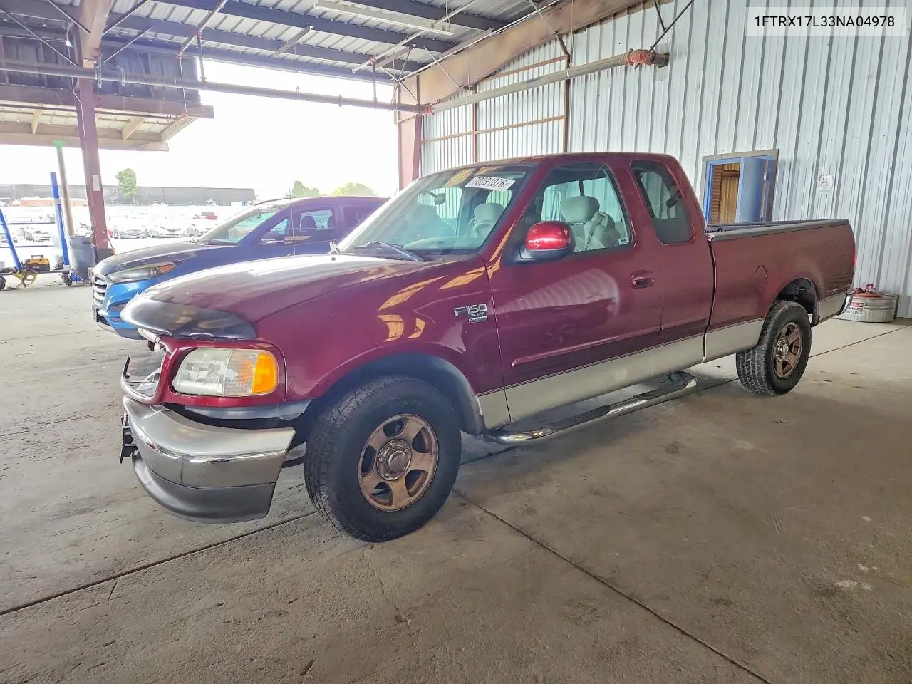 FORD F-150 2003, VIN 1FTRX17L33NA04978