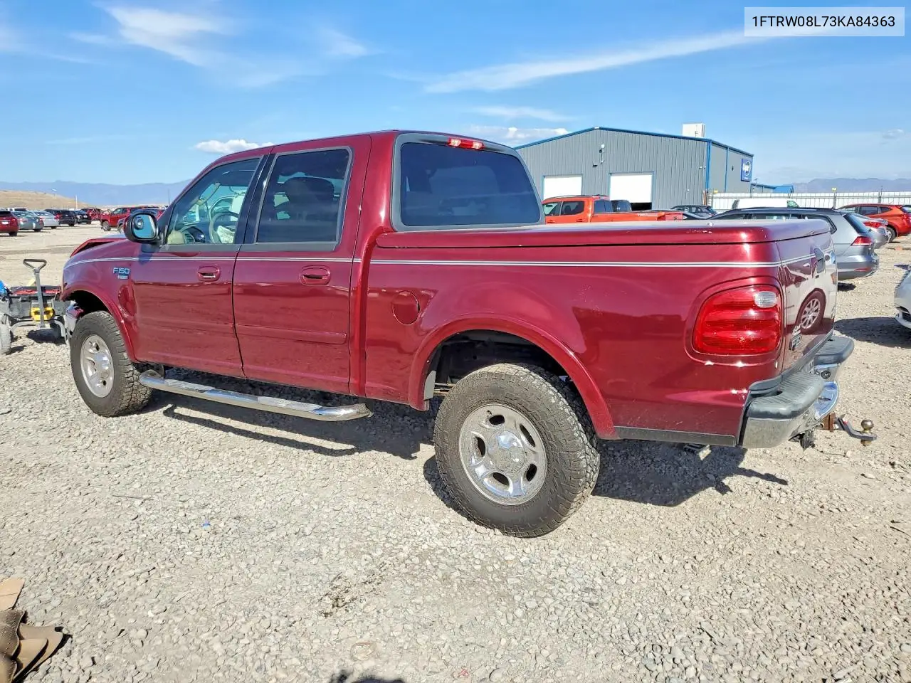 2003 FORD F-150 VIN 1FTRW08L73KA84363 — фото 2