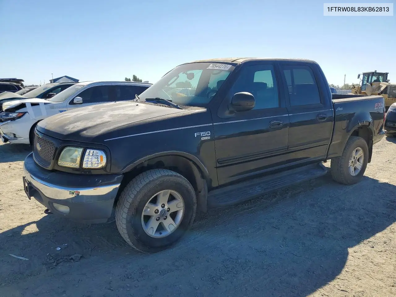 FORD F-150 2003, VIN 1FTRW08L83KB62813