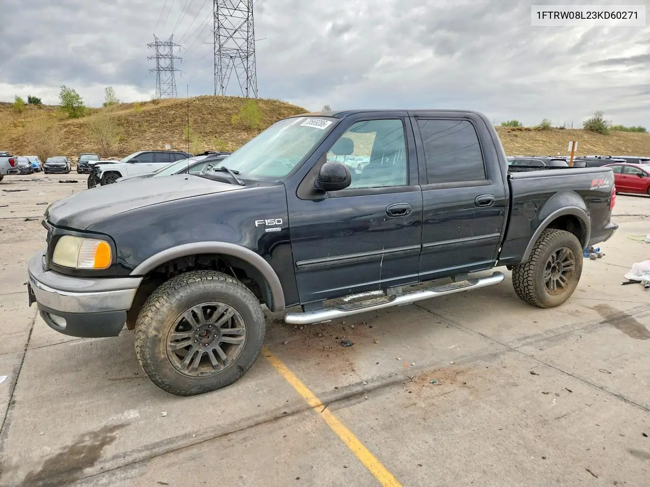FORD F-150 2003, VIN 1FTRW08L23KD60271