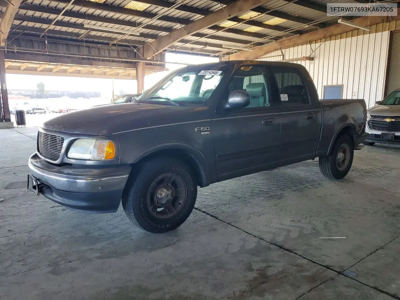 FORD F-150 2003, VIN 1FTRW07693KA67205