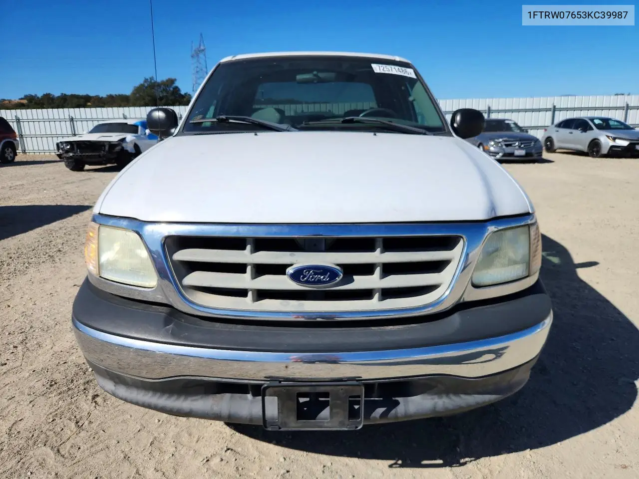 2003 FORD F-150 VIN 1FTRW07653KC39987 — фото 5