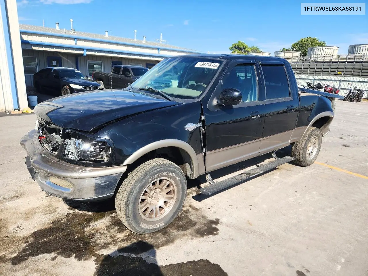 FORD F-150 2003, VIN 1FTRW08L63KA58191