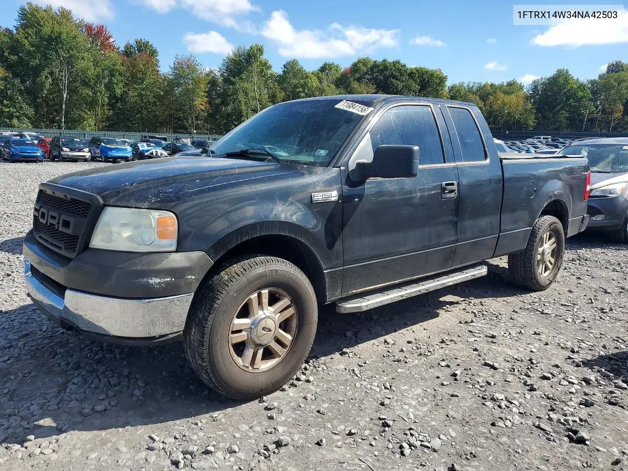 FORD F-150 2004, VIN 1FTRX14W34NA42503