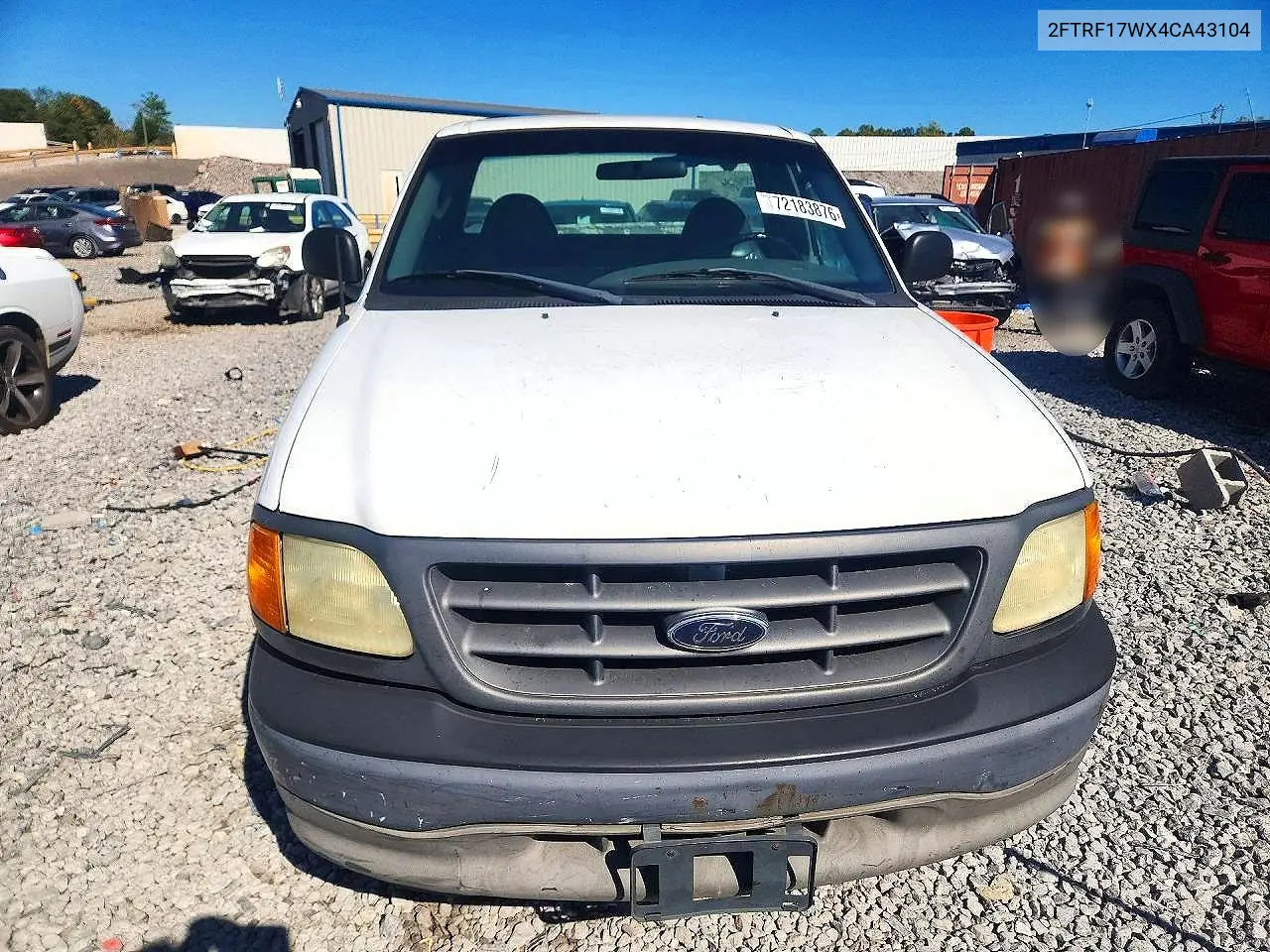 FORD F-150 2004, VIN 2FTRF17WX4CA43104
