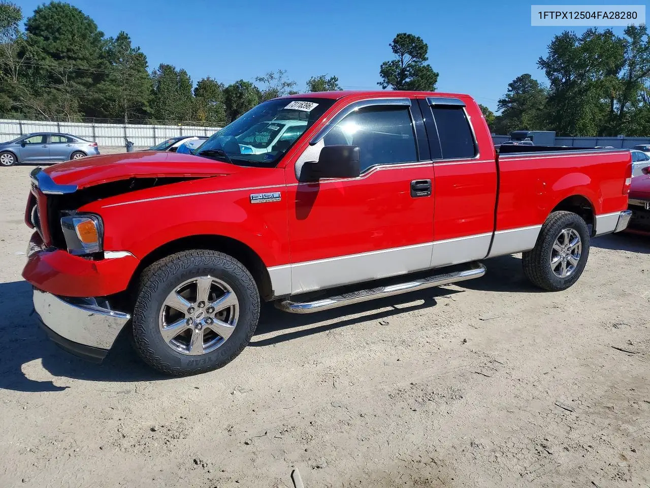 FORD F-150 2004, VIN 1FTPX12504FA28280