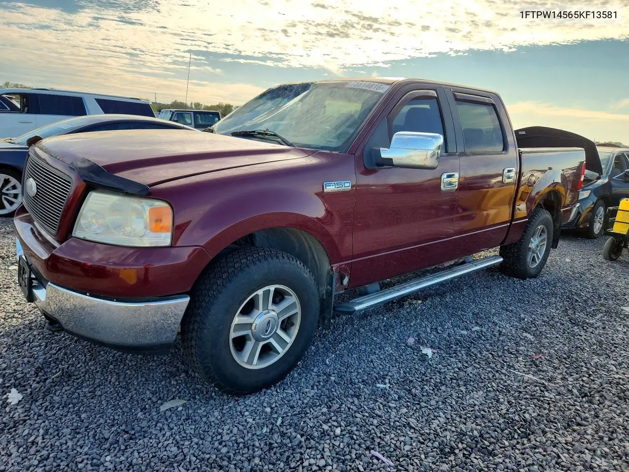 FORD F-150 2005, VIN 1FTPW14565KF13581