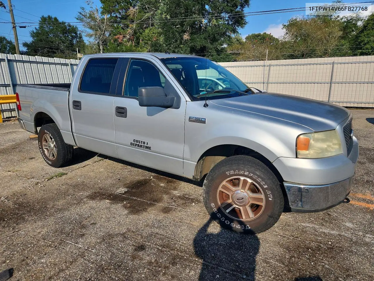 2006 FORD F-150 VIN 1FTPW14V66FB27768 — фото 4