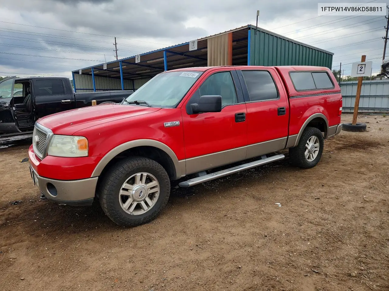 FORD F-150 2006, VIN 1FTPW14V86KD58811