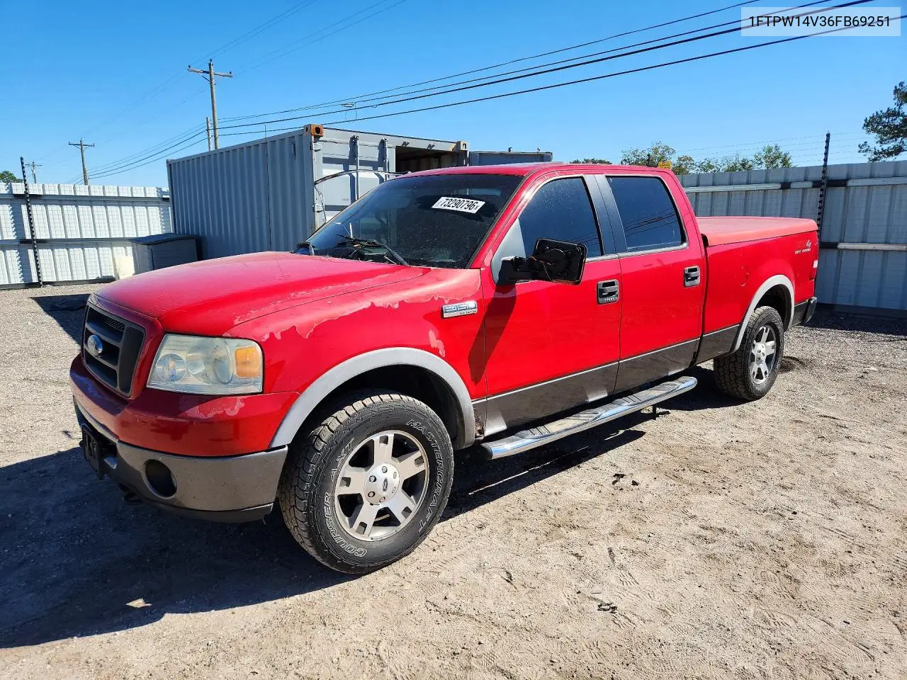 FORD F-150 2006, VIN 1FTPW14V36FB69251