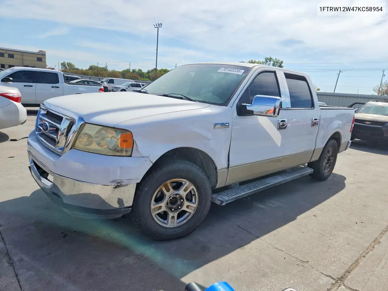 FORD F-150 2007, VIN 1FTRW12W47KC58954