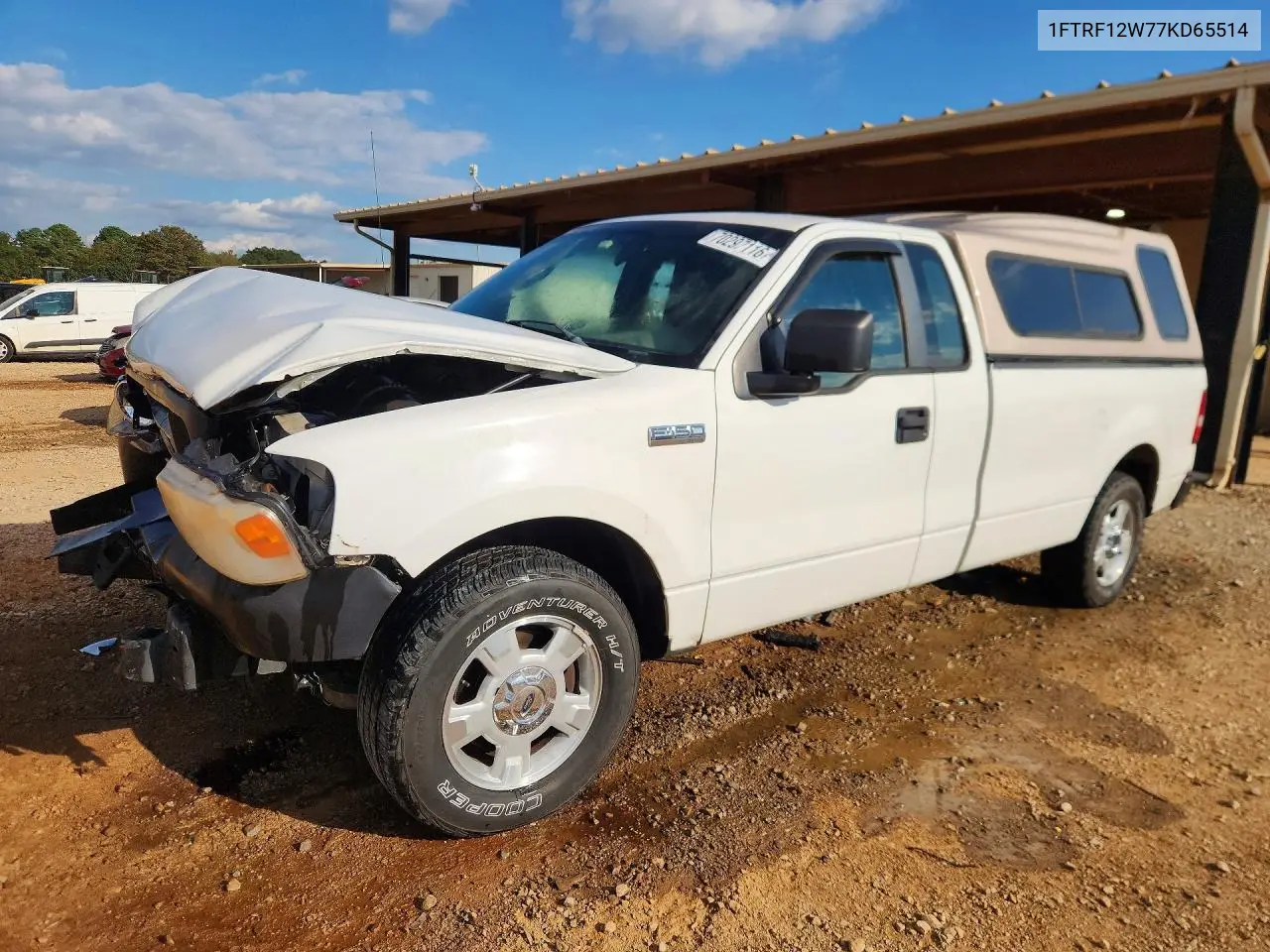 FORD F-150 2007, VIN 1FTRF12W77KD65514