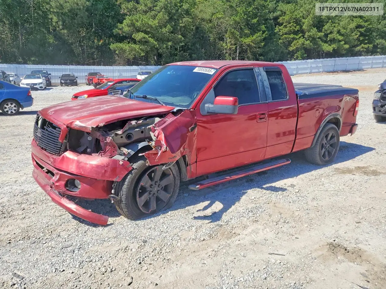 FORD F-150 2007, VIN 1FTPX12V67NA02311