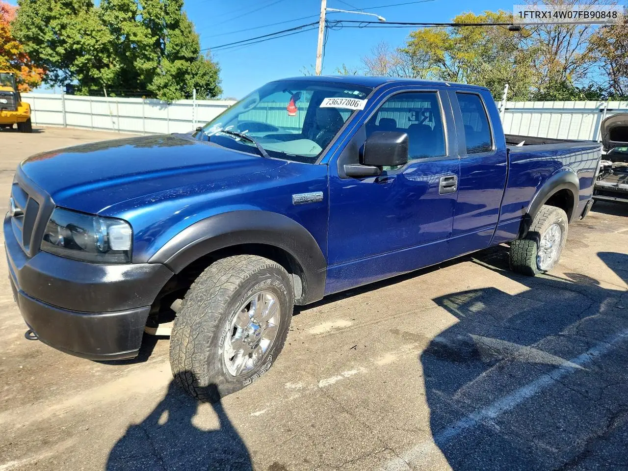 FORD F-150 2007, VIN 1FTRX14W07FB90848
