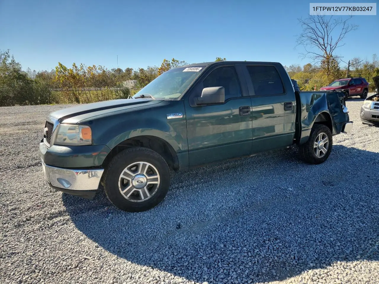FORD F-150 2007, VIN 1FTPW12V77KB03247
