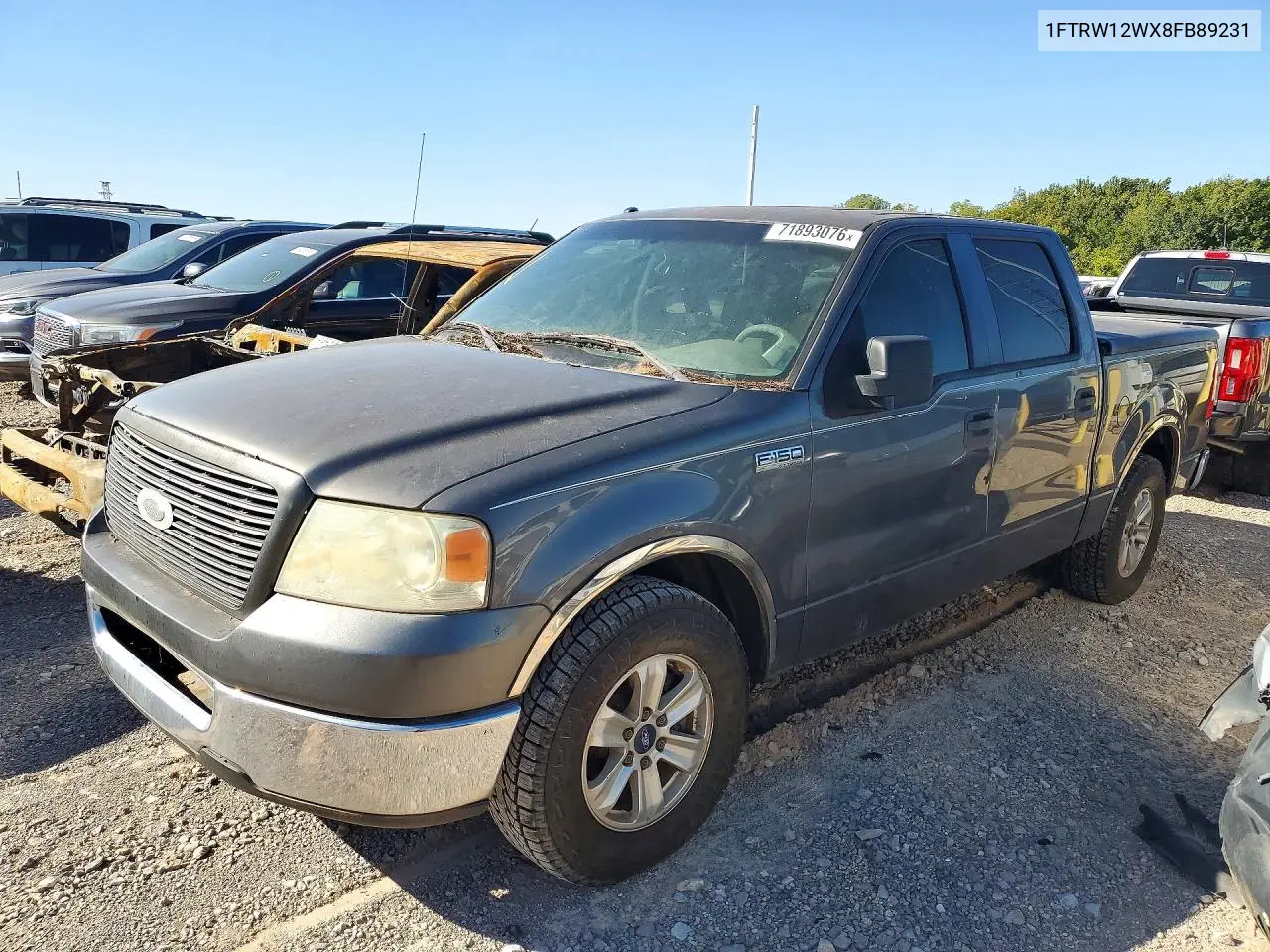 FORD F-150 2008, VIN 1FTRW12WX8FB89231