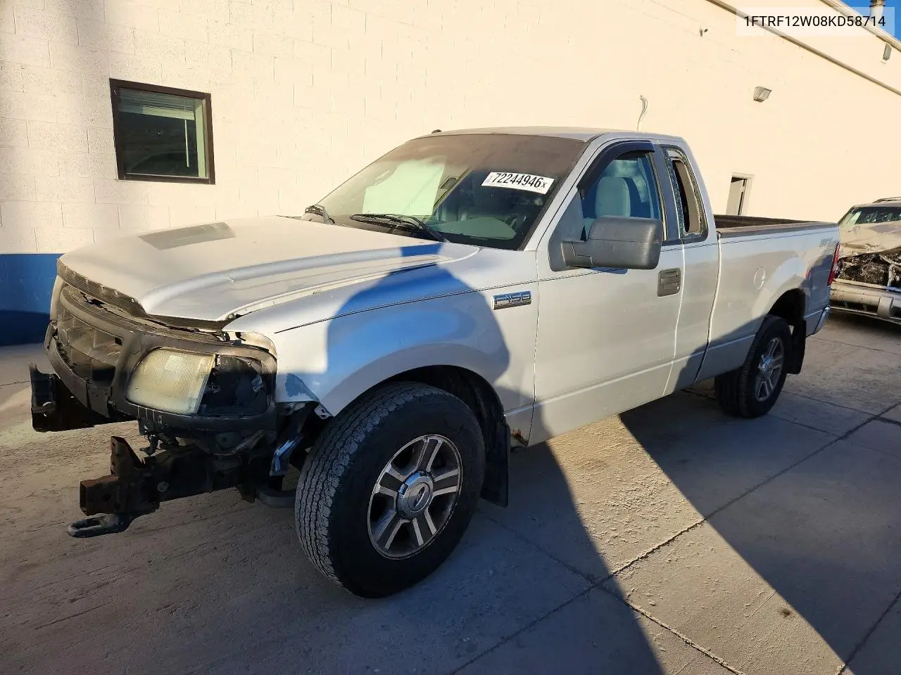 FORD F-150 2008, VIN 1FTRF12W08KD58714