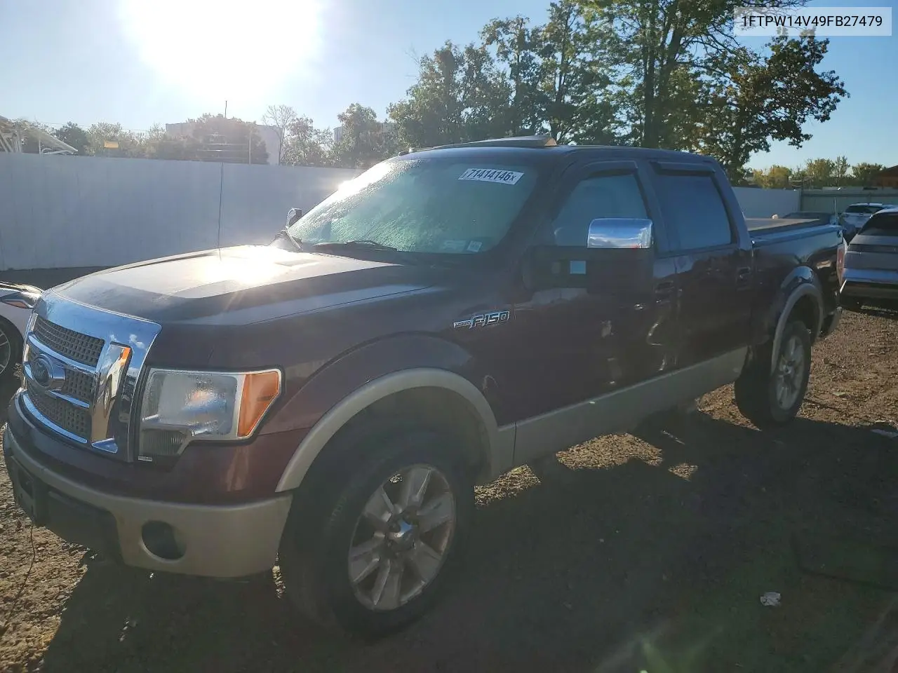FORD F-150 2009, VIN 1FTPW14V49FB27479