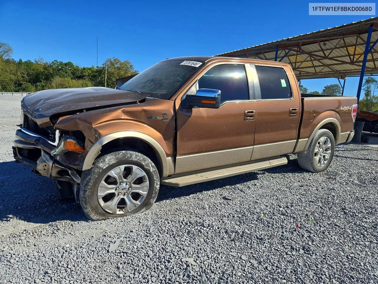 FORD F-150 2011, VIN 1FTFW1EF8BKD00680