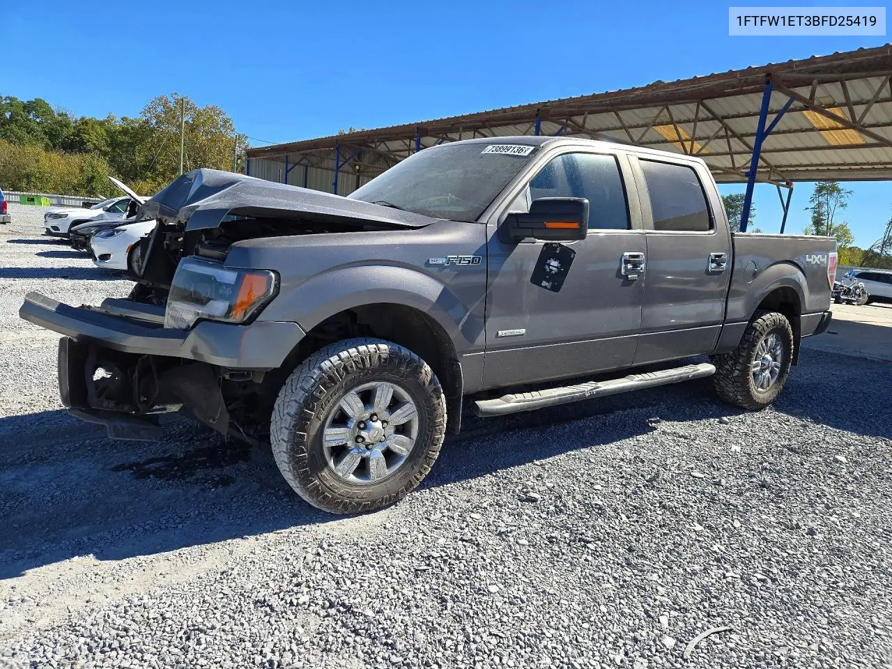 FORD F-150 2011, VIN 1FTFW1ET3BFD25419