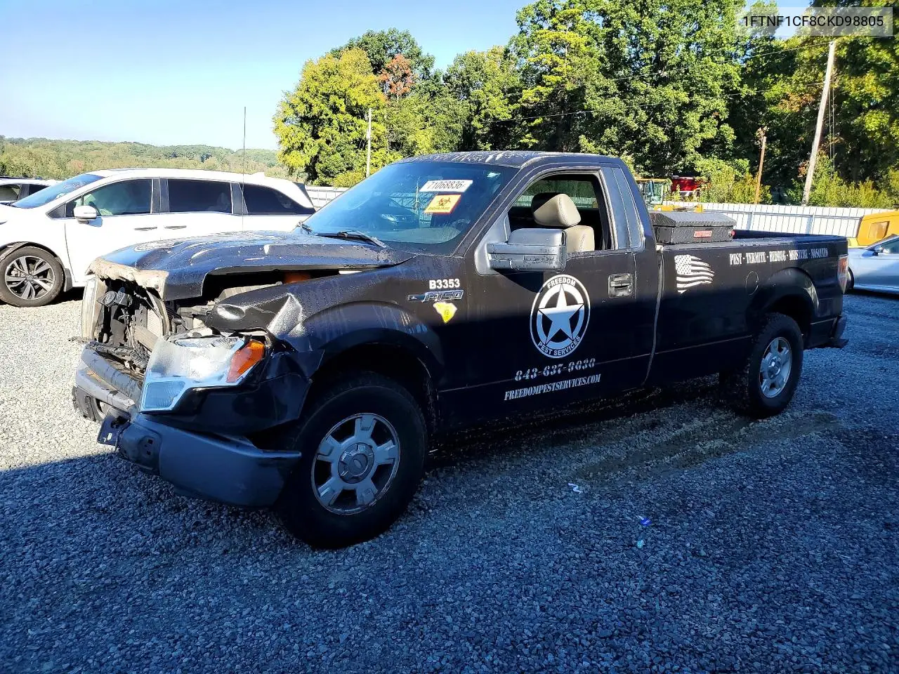 FORD F-150 2012, VIN 1FTNF1CF8CKD98805