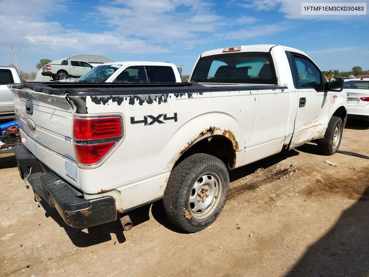 2012 FORD F-150 VIN 1FTMF1EM3CKD30483 — фото 3