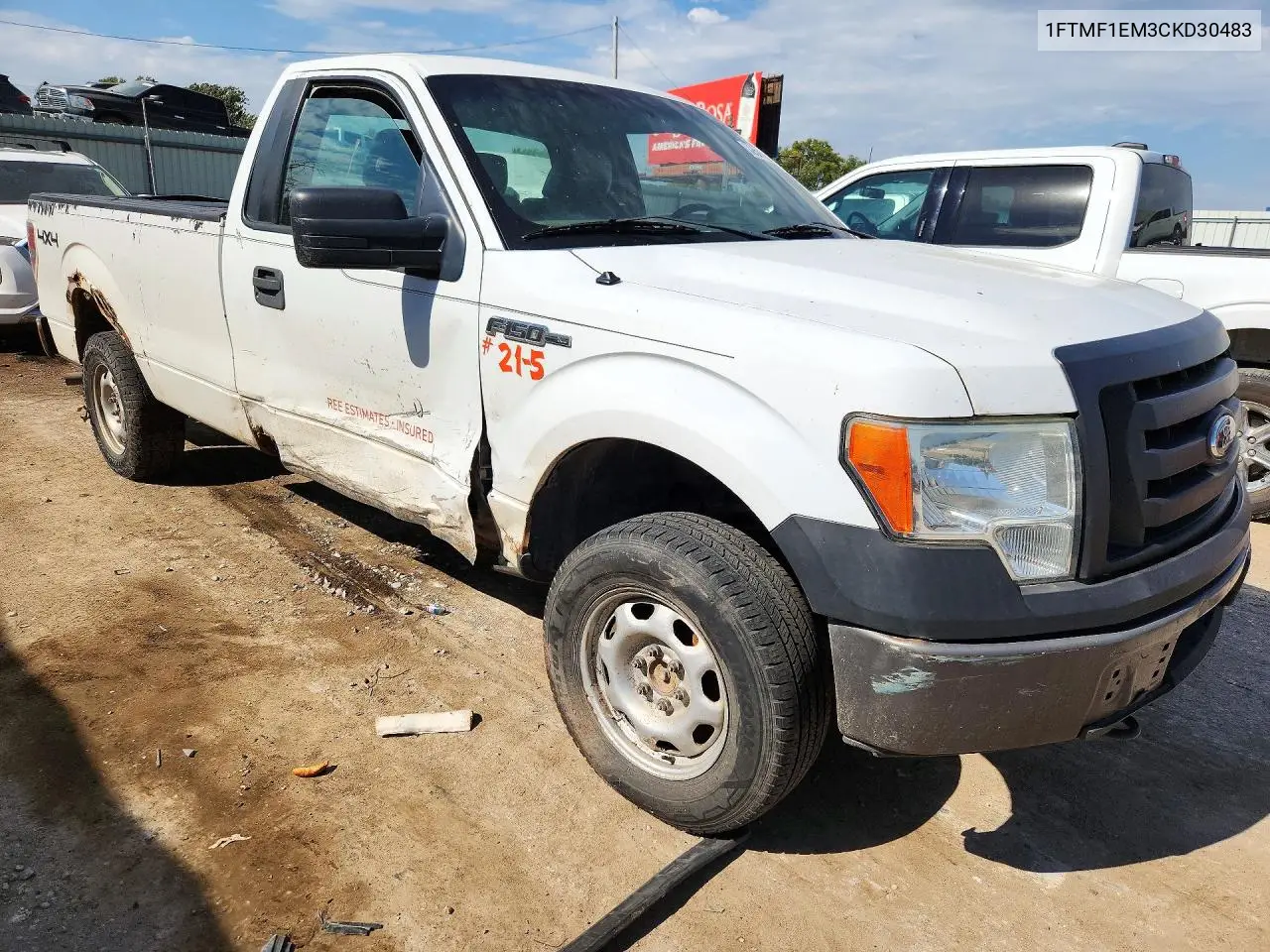 2012 FORD F-150 VIN 1FTMF1EM3CKD30483 — фото 4