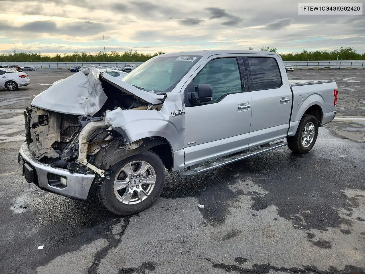 FORD F-150 2016, VIN 1FTEW1CG4GKG02420