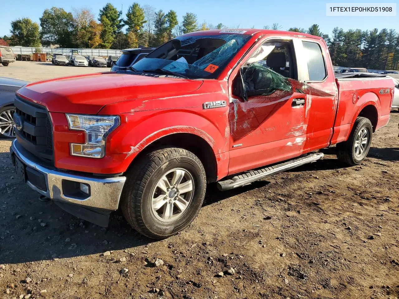 FORD F-150 2017, VIN 1FTEX1EP0HKD51908