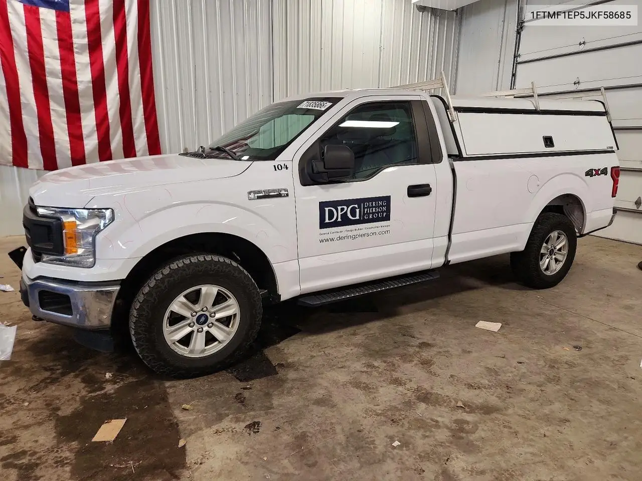 FORD F-150 2018, VIN 1FTMF1EP5JKF58685