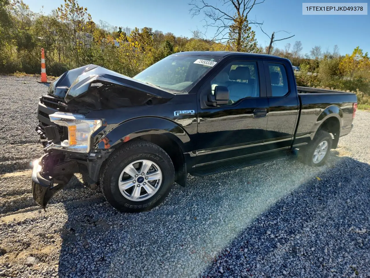 FORD F-150 2018, VIN 1FTEX1EP1JKD49378