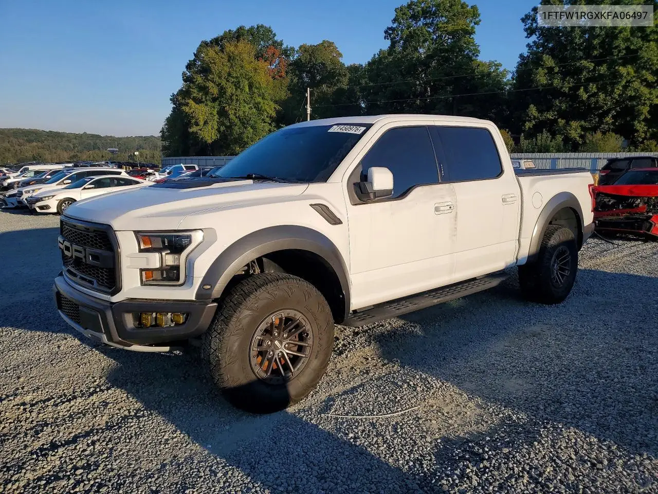 FORD F-150 2019, VIN 1FTFW1RGXKFA06497