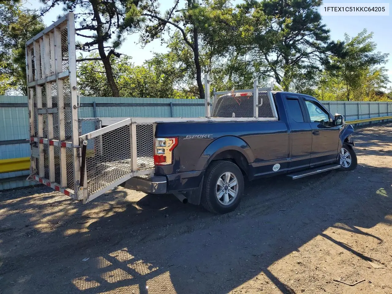 2019 FORD F-150 VIN 1FTEX1C51KKC64205 — фото 3