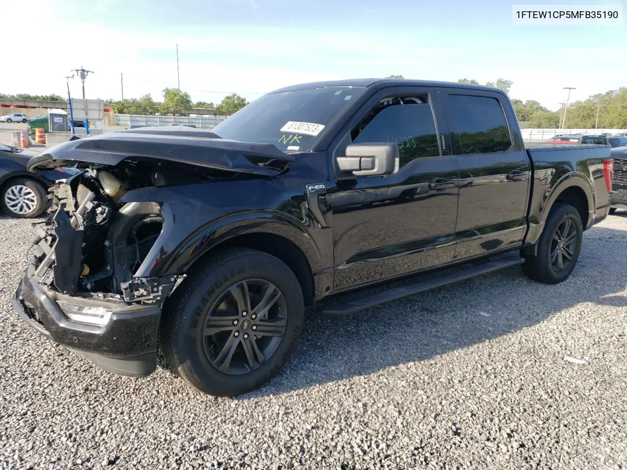 FORD F-150 2021, VIN 1FTEW1CP5MFB35190