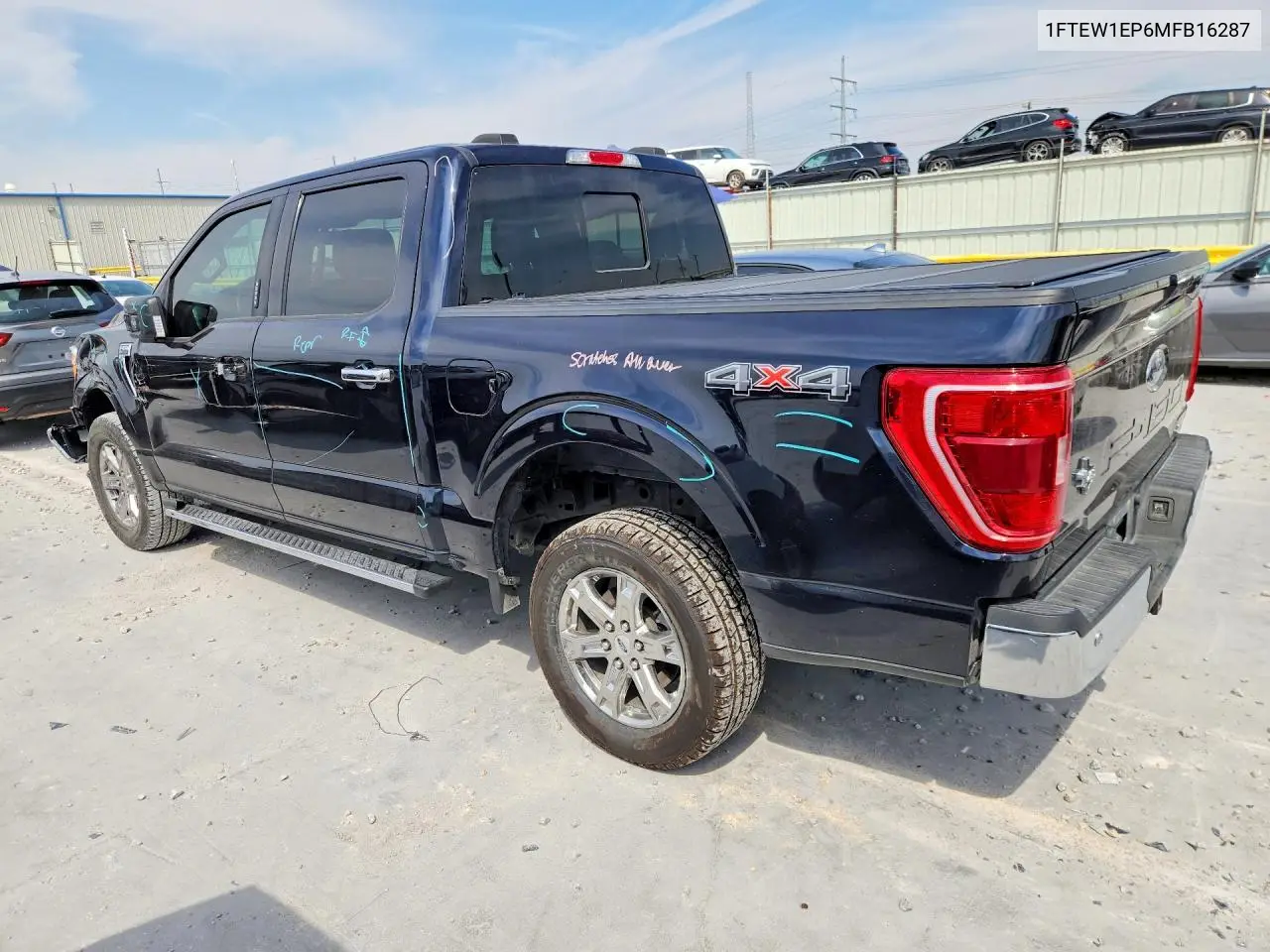 2021 FORD F-150 VIN 1FTEW1EP6MFB16287 — фото 2