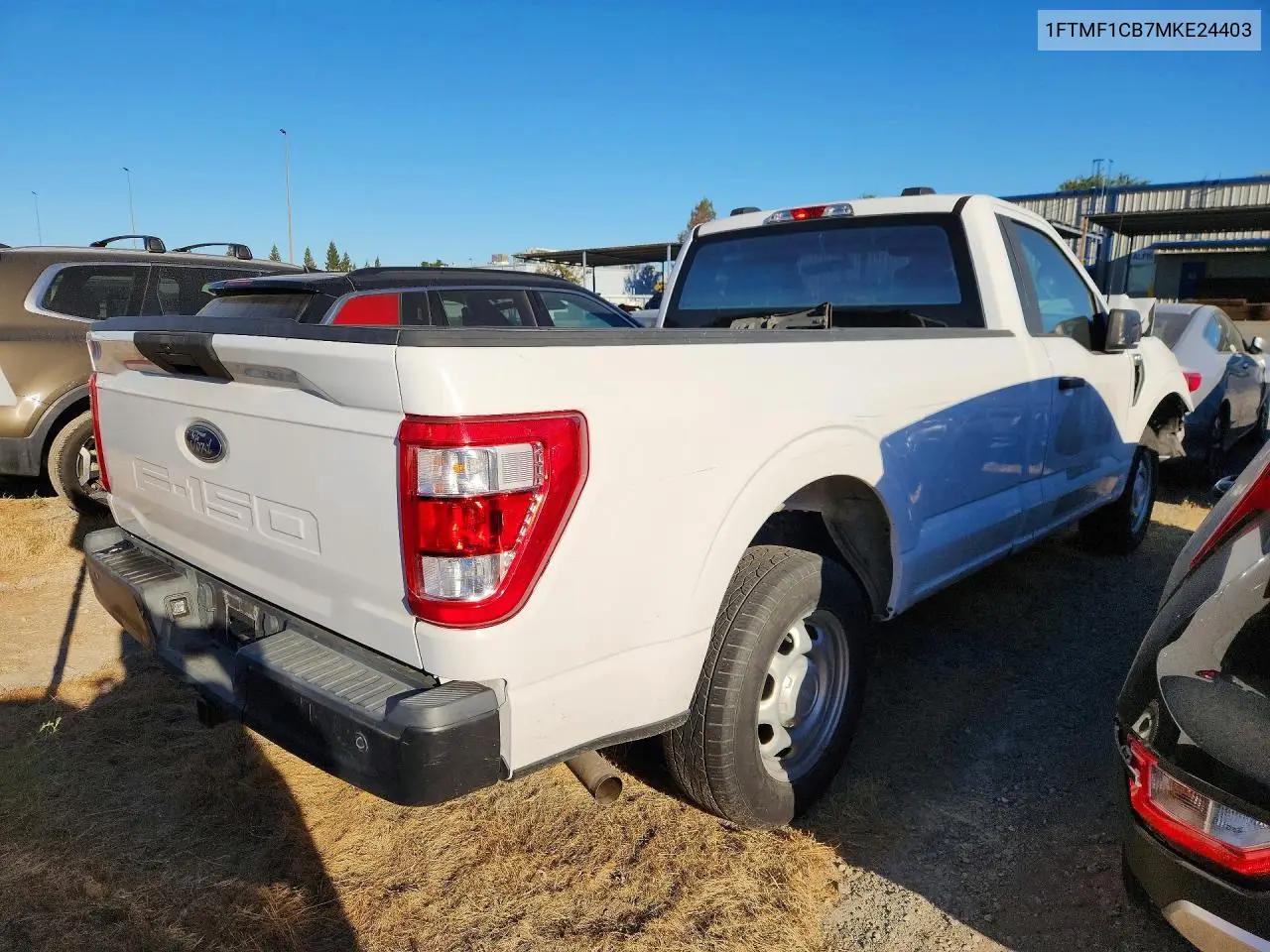 2021 FORD F-150 VIN 1FTMF1CB7MKE24403 — фото 3