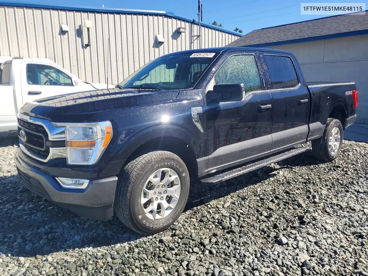 FORD F-150 2021, VIN 1FTFW1E51MKE48115