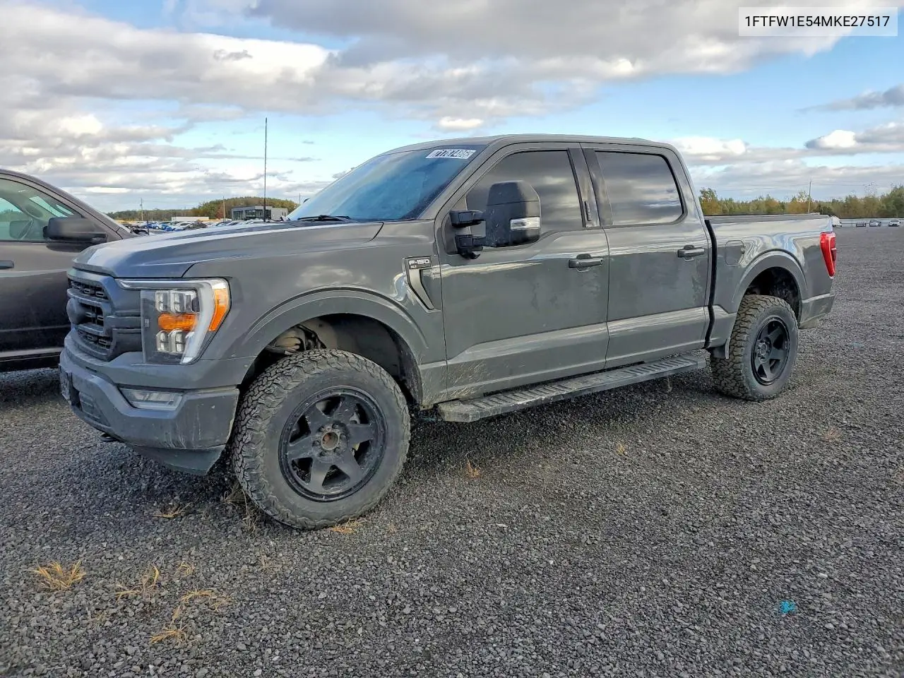 FORD F-150 2021, VIN 1FTFW1E54MKE27517