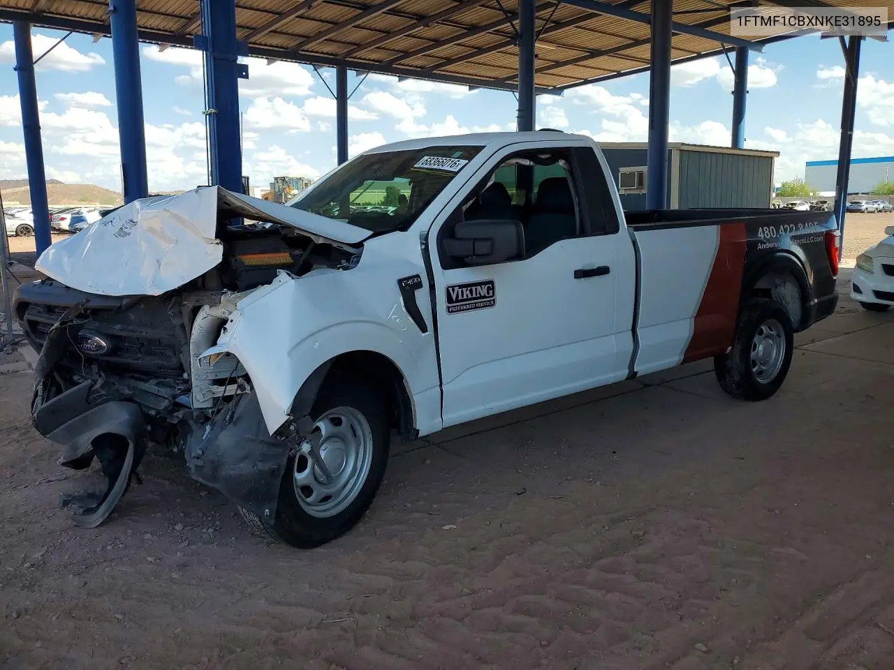 FORD F-150 2022, VIN 1FTMF1CBXNKE31895