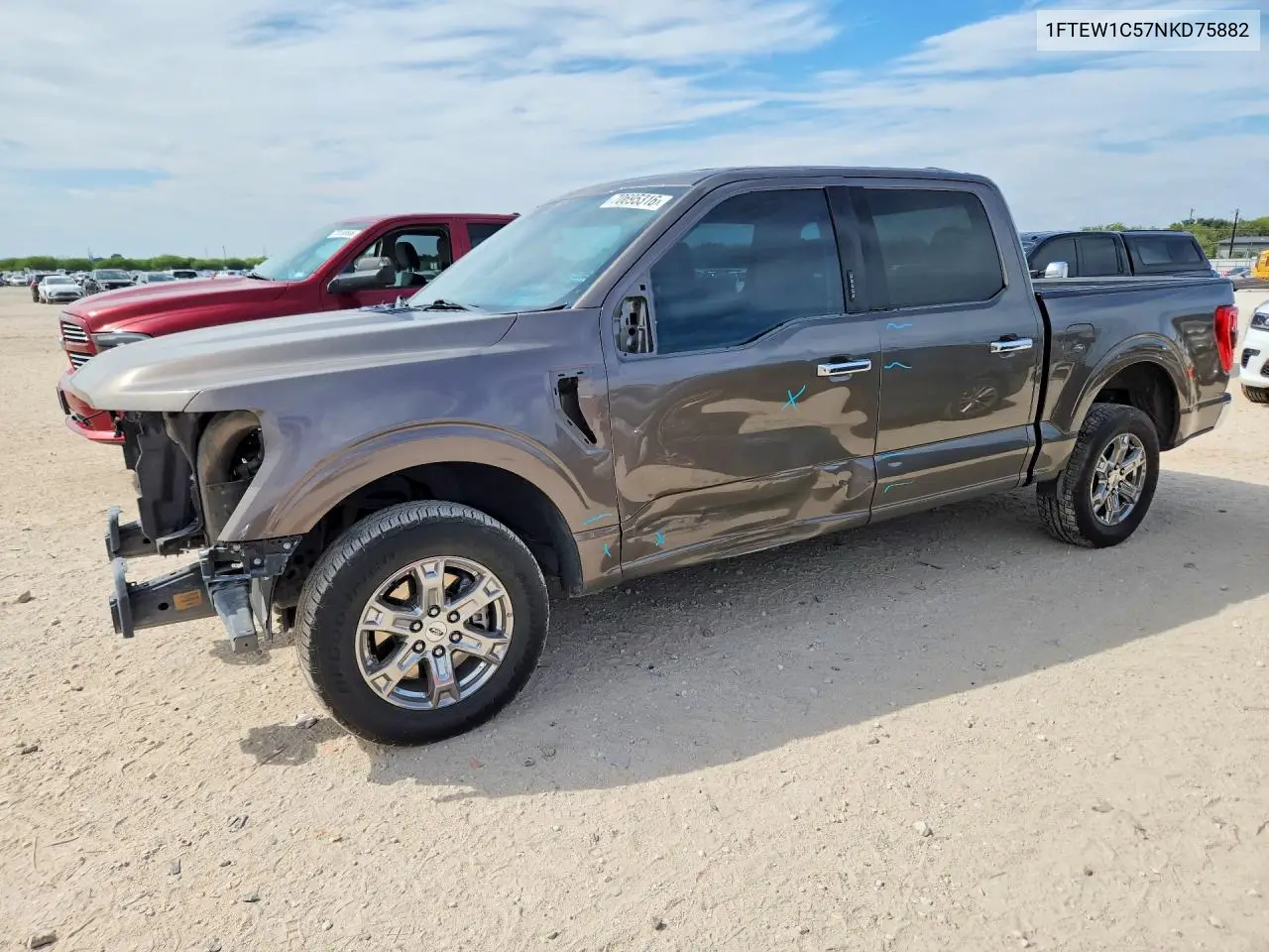 FORD F-150 2022, VIN 1FTEW1C57NKD75882