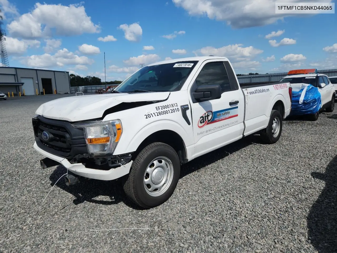 FORD F-150 2022, VIN 1FTMF1CB5NKD44065